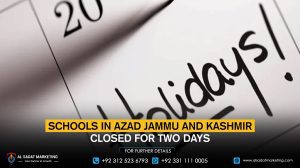 Schools in Azad Jammu and Kashmir closed for two days