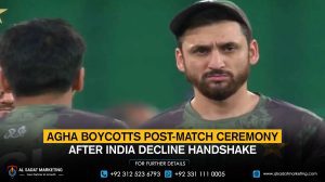 Agha boycotts post-match ceremony after India decline handshake