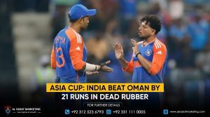 Asia Cup: India beat Oman by 21 runs in a dead rubber