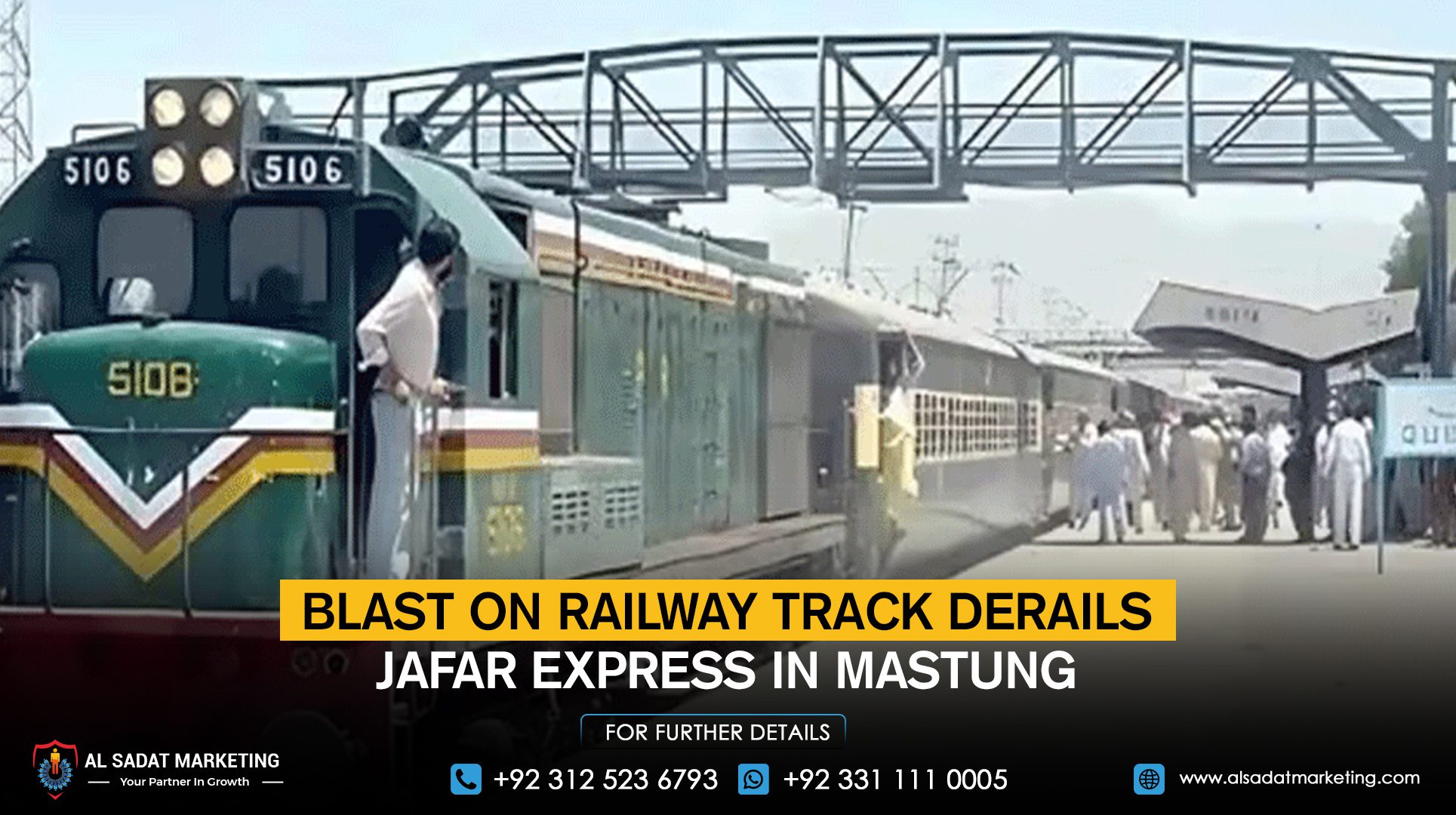 A blast on the railway track derails the Jafar Express in Mastung
