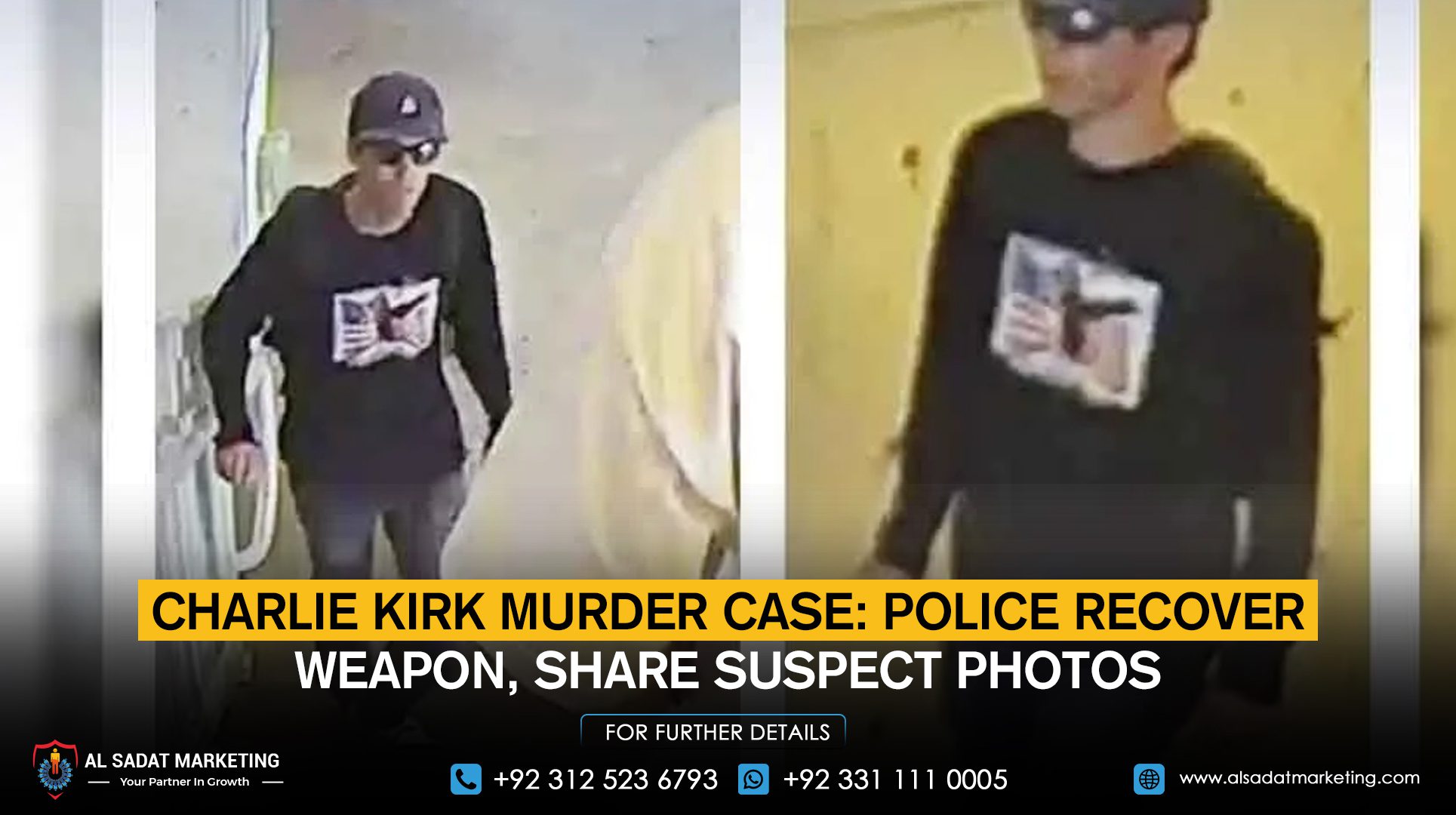 Charlie Kirk Murder Case: Police Recover Weapon, Share Suspect Photos