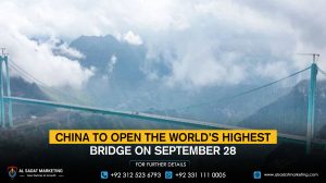 China to open the world’s highest bridge on September 28