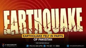 Earthquake felt in parts of Pakistan