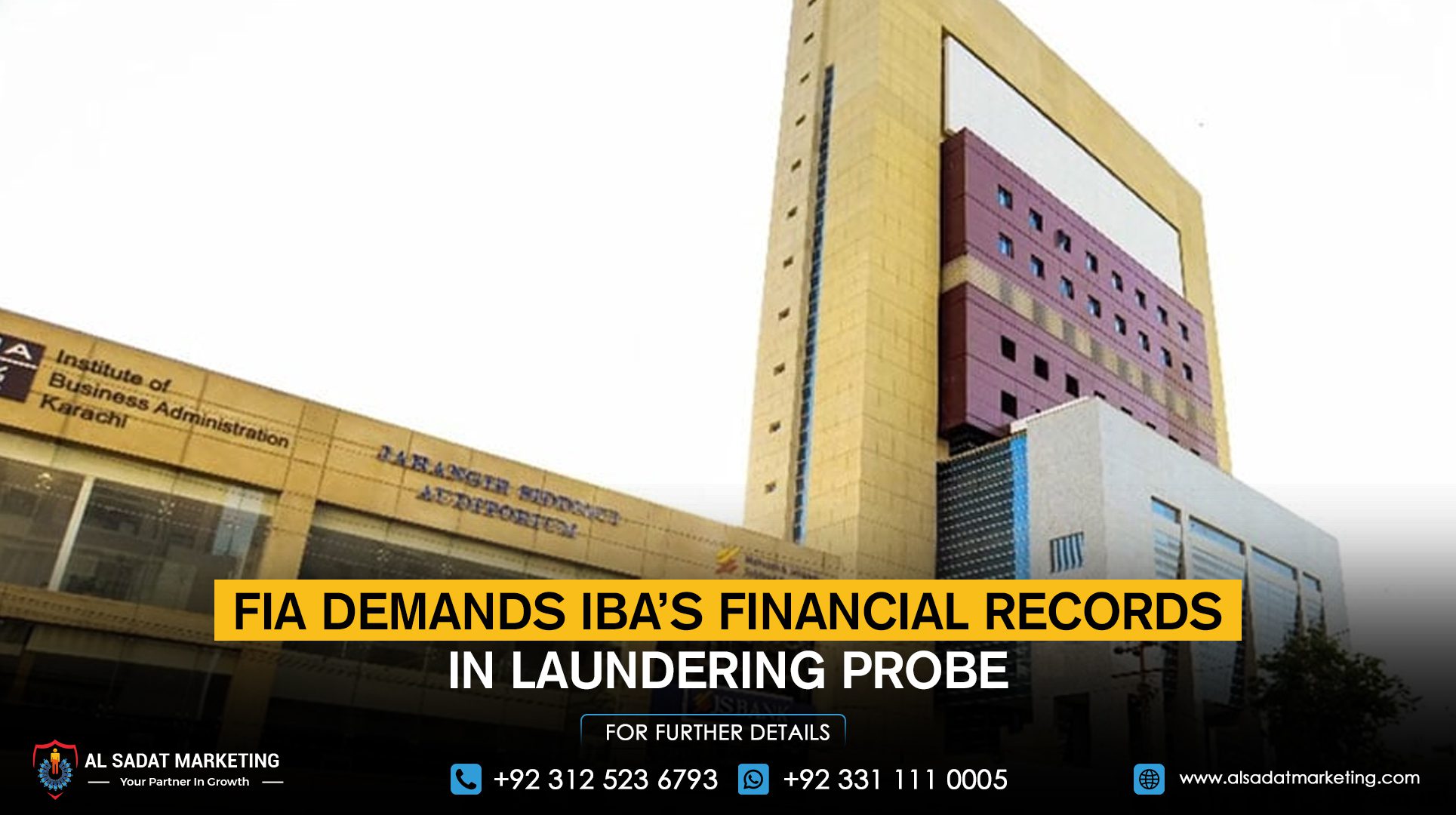 FIA demands IBA’s financial records in laundering probe