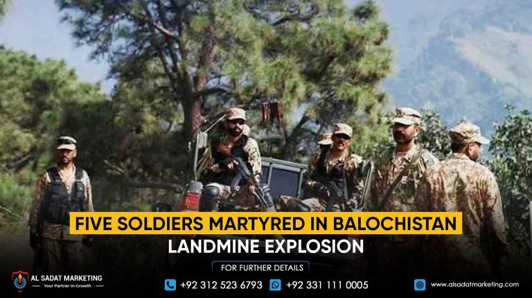 Five soldiers were martyred in a Balochistan landmine explosion