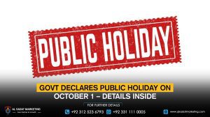 Govt Declares Public Holiday on October 1 – Details Inside