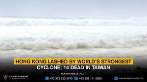 Hong Kong lashed by world’s strongest cyclone; 14 dead in Taiwan