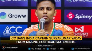 ICC bans India captain Suryakumar Yadav from making political statements