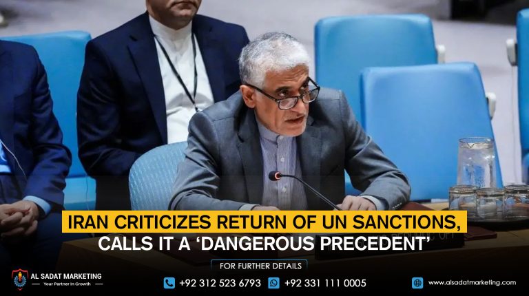 Iran Criticizes Return of UN Sanctions, Calls It a ‘Dangerous Precedent’
