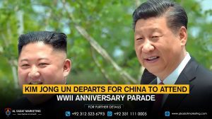 Kim Jong Un departs for China to attend WWII anniversary parade