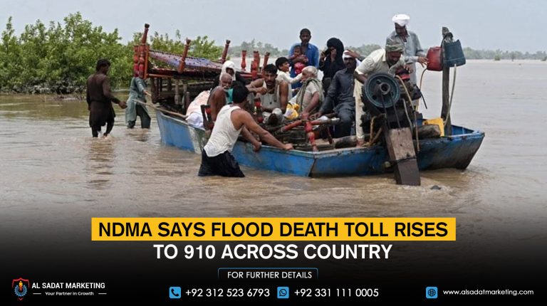 NDMA says flood death toll rises to 910 across the country