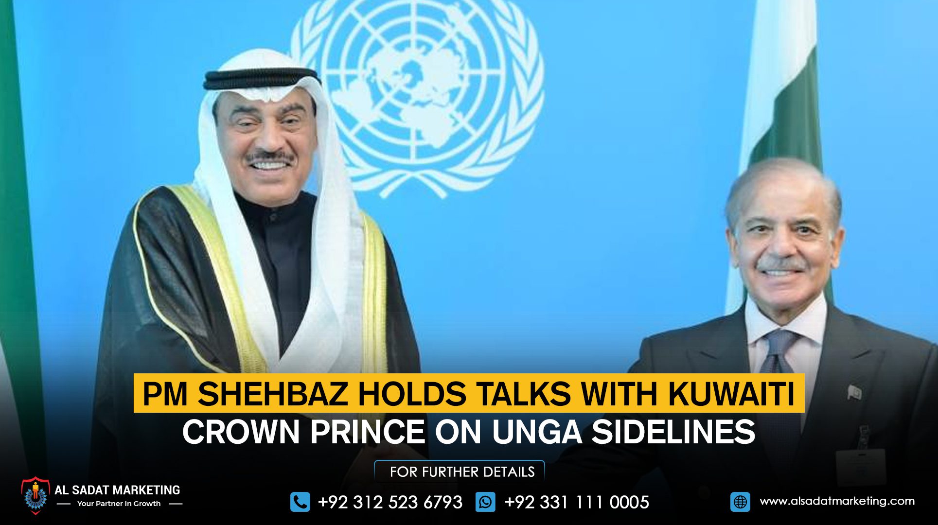 PM Shehbaz holds talks with the Kuwaiti crown prince on the UNGA sidelines