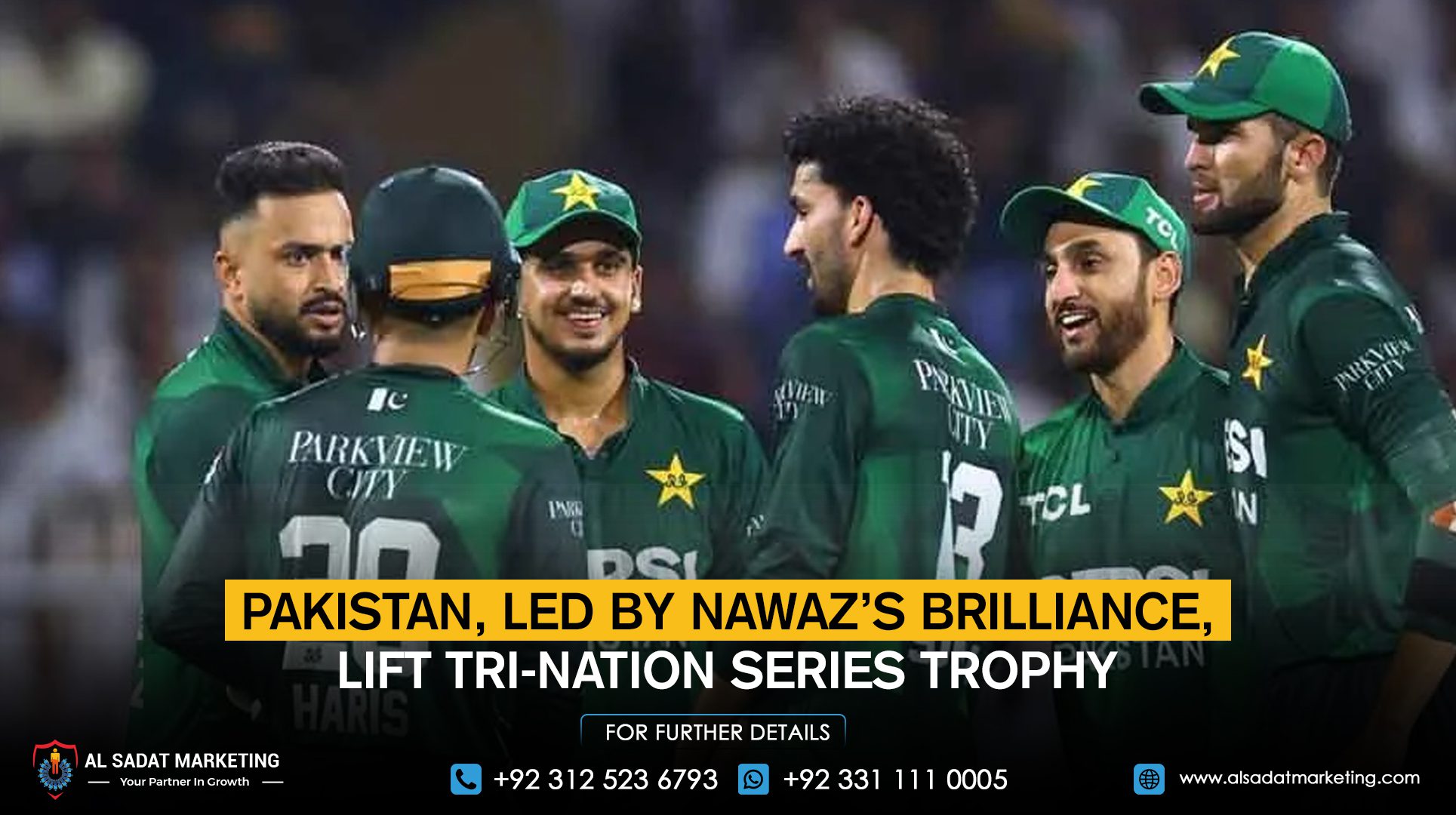 Pakistan, led by Nawaz’s brilliance, lifted the tri-nation series trophy