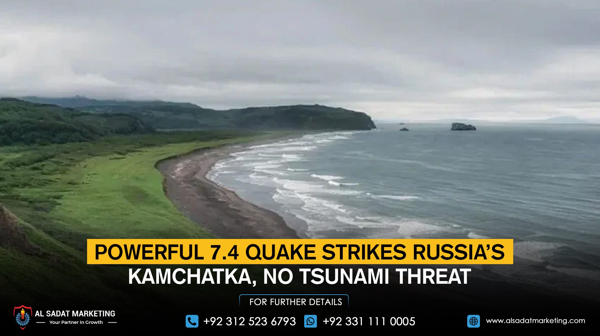 Powerful 7.4 quake strikes Russia’s Kamchatka, no tsunami threat
