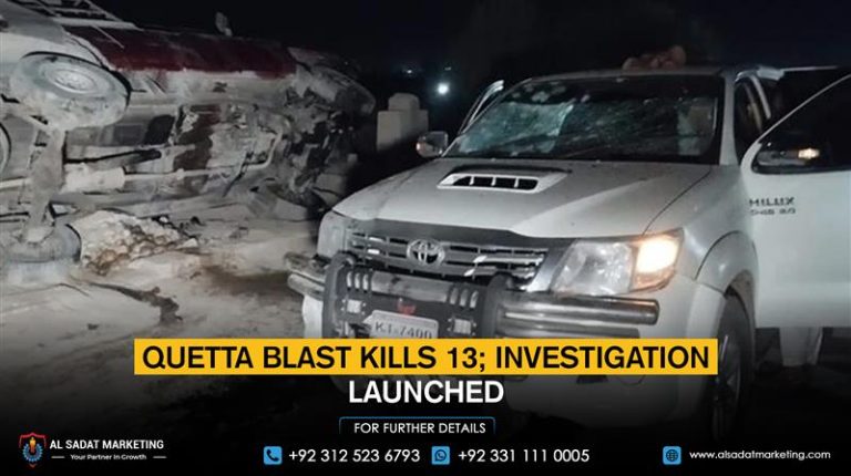 Quetta blast kills 13; investigation launched