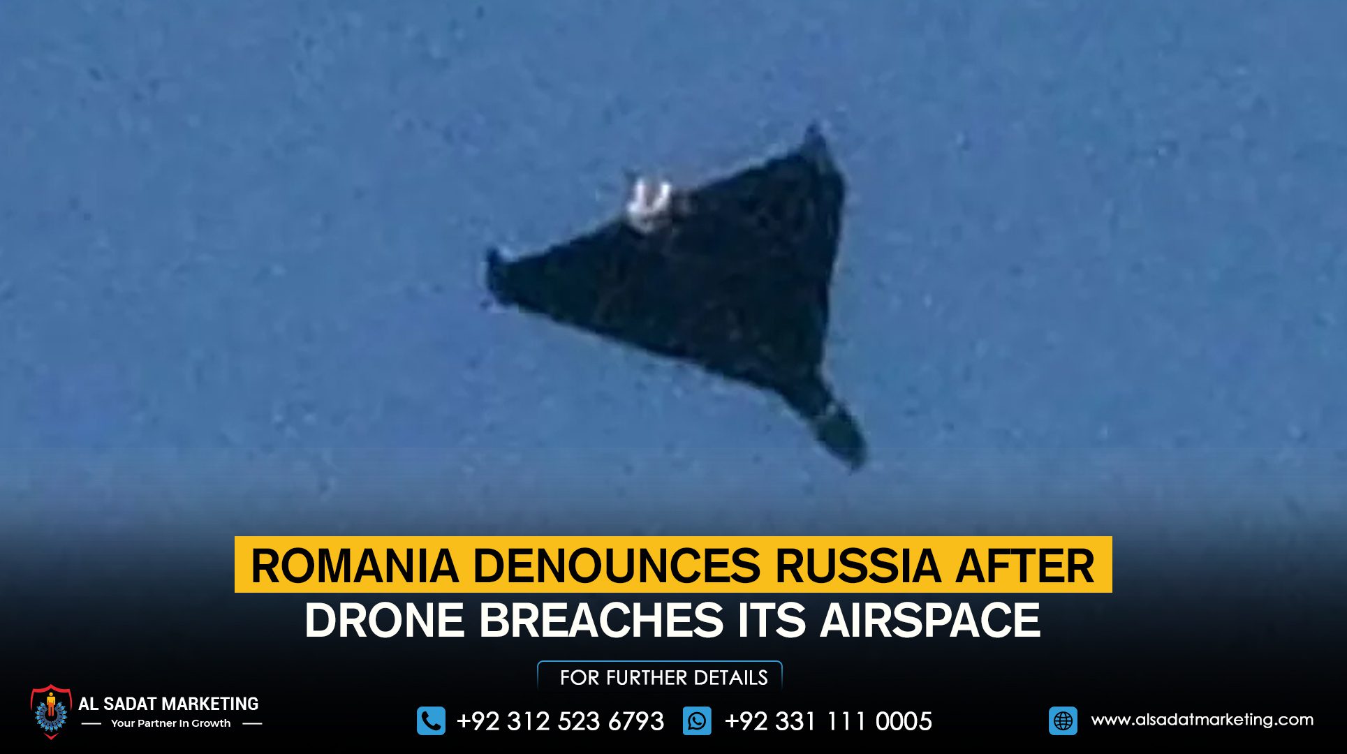 Romania denounces Russia after drone breaches its airspace