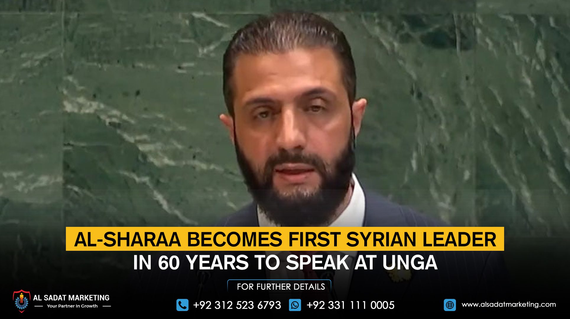Al-Sharaa becomes first Syrian leader in 60 years to speak at UNGA