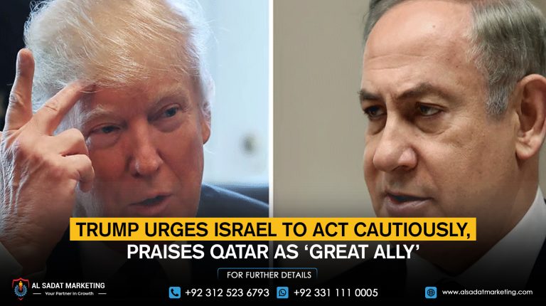 Trump urges Israel to act cautiously, praises Qatar as ‘great ally’
