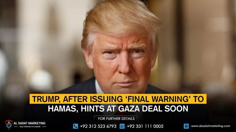 Trump, after issuing ‘final warning’ to Hamas, hints at Gaza deal soon