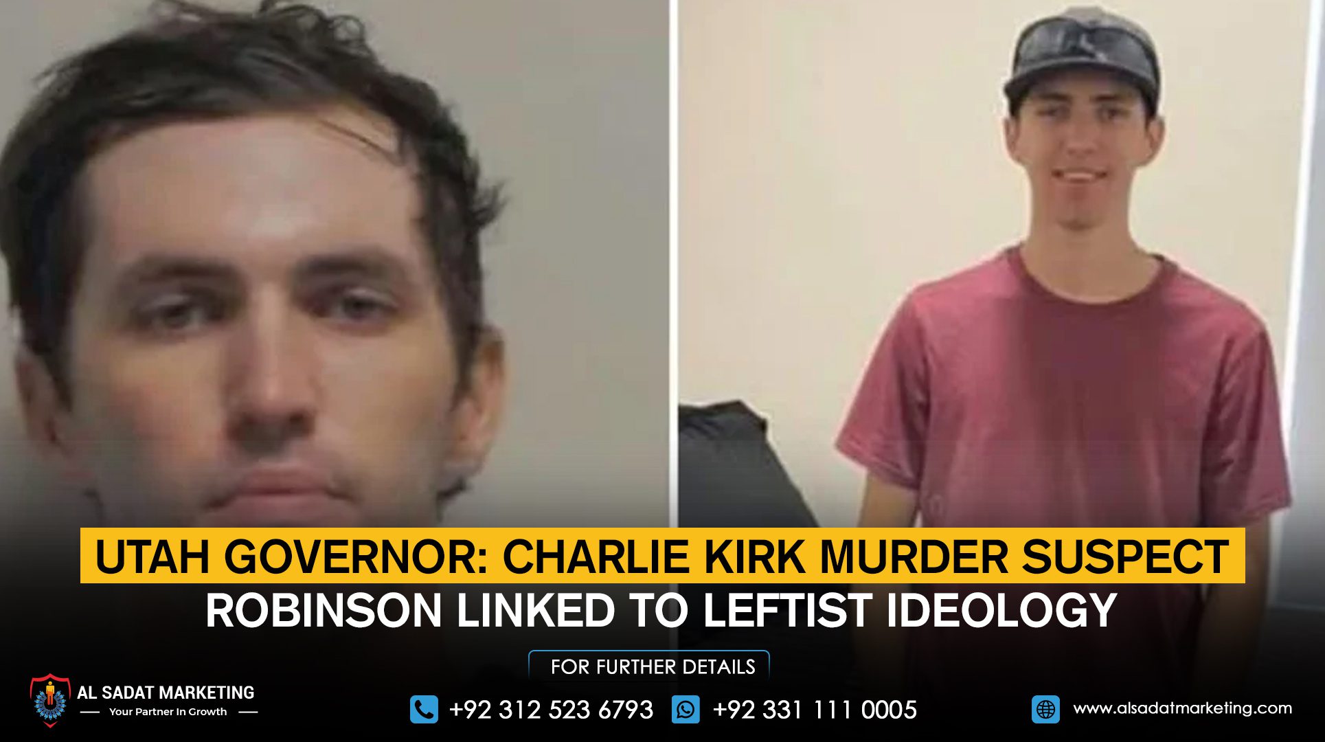 Utah governor: Charlie Kirk murder suspect Robinson linked to leftist ideology