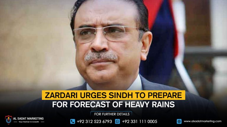 Zardari urges Sindh to prepare for the forecast of heavy rains