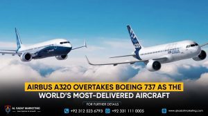 Airbus A320 overtakes Boeing 737 as the world’s most-delivered aircraft