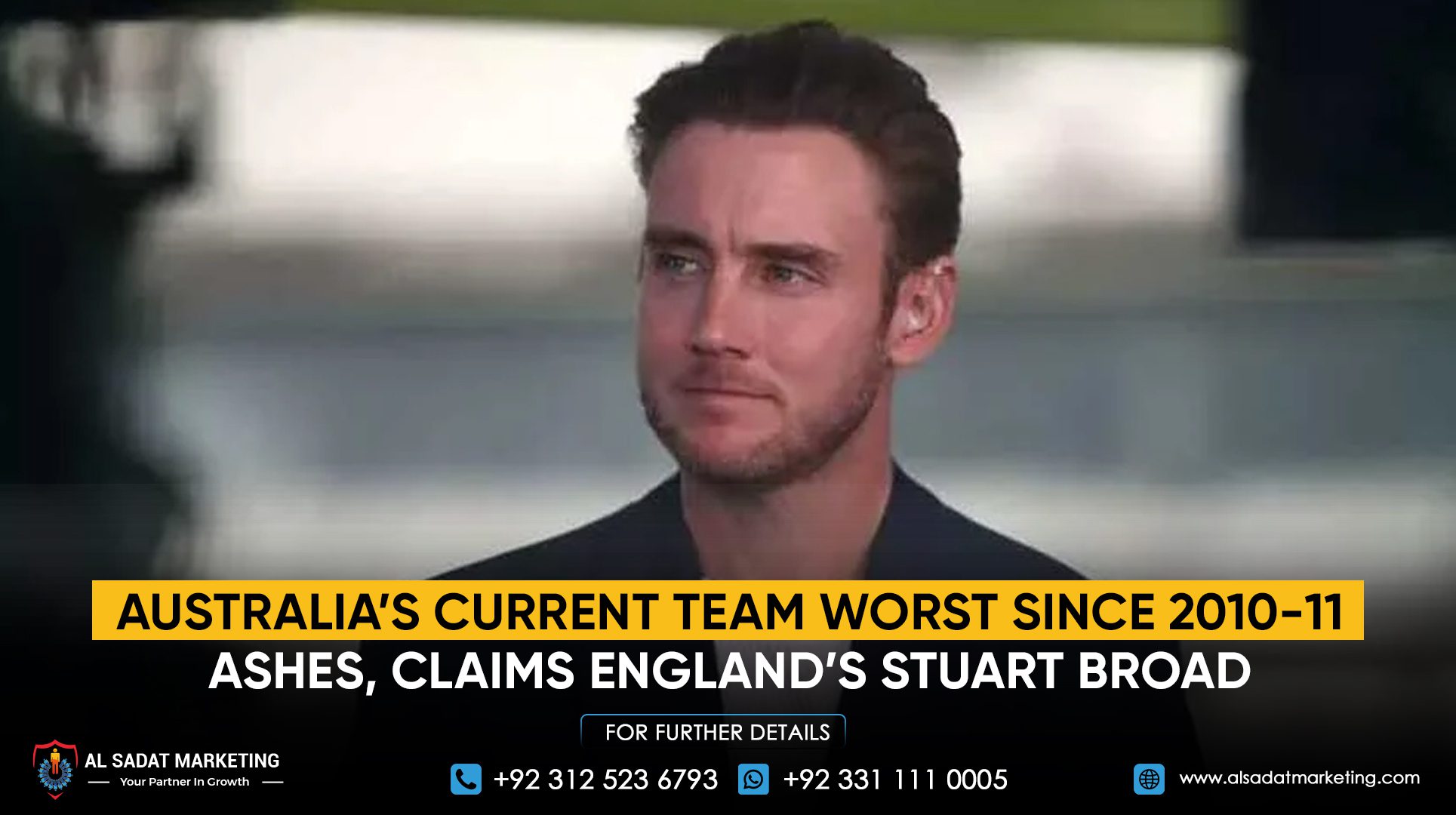 Australia’s Current Team Worst Since 2010-11 Ashes, Claims England’s Stuart Broad