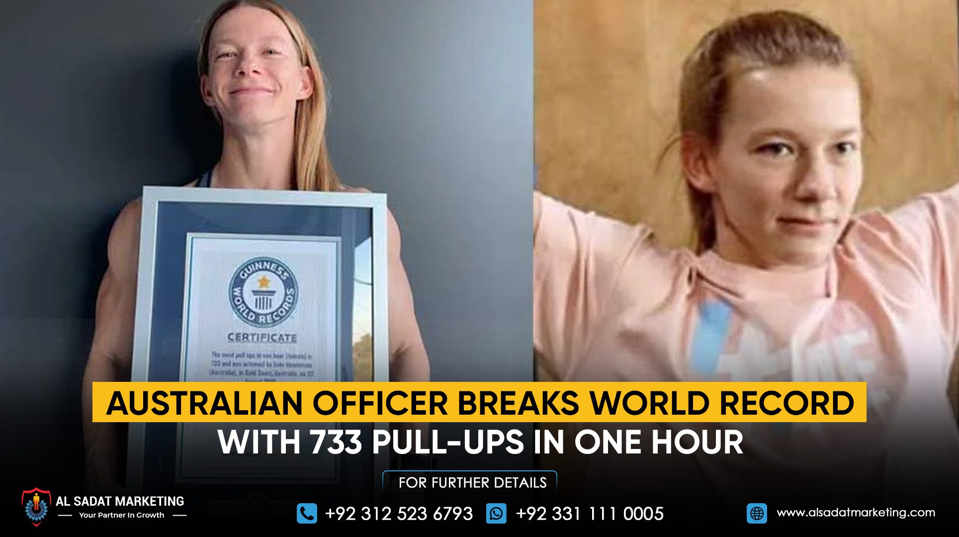 Australian Officer Breaks World Record with 733 Pull-Ups in One Hour