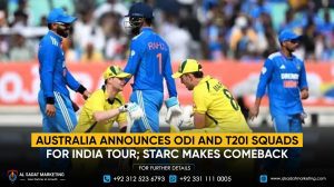 Australia announces ODI and T20I squads for India tour; Starc makes comeback