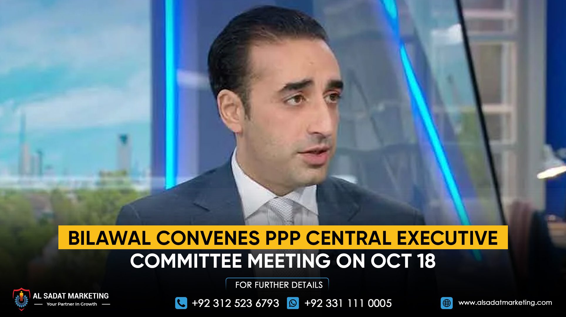 Bilawal convenes PPP Central Executive Committee meeting on Oct 18