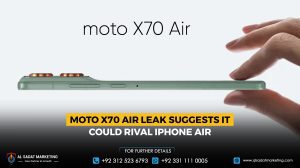 Moto X70 Air leak suggests it could rival iPhone Air