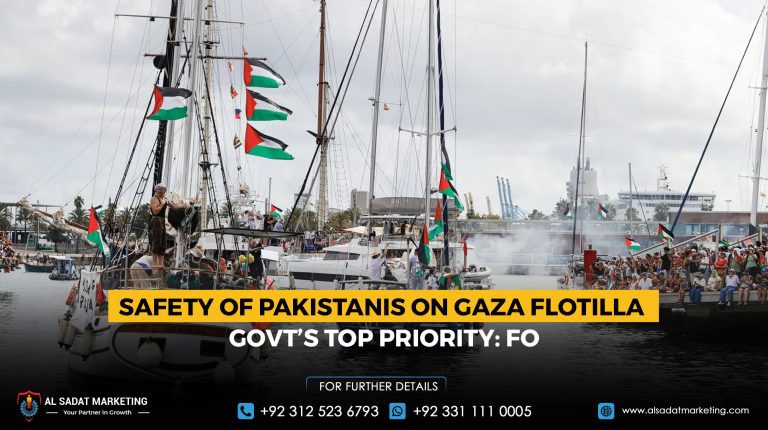 Safety of Pakistanis on Gaza Flotilla Govt’s Top Priority: FO