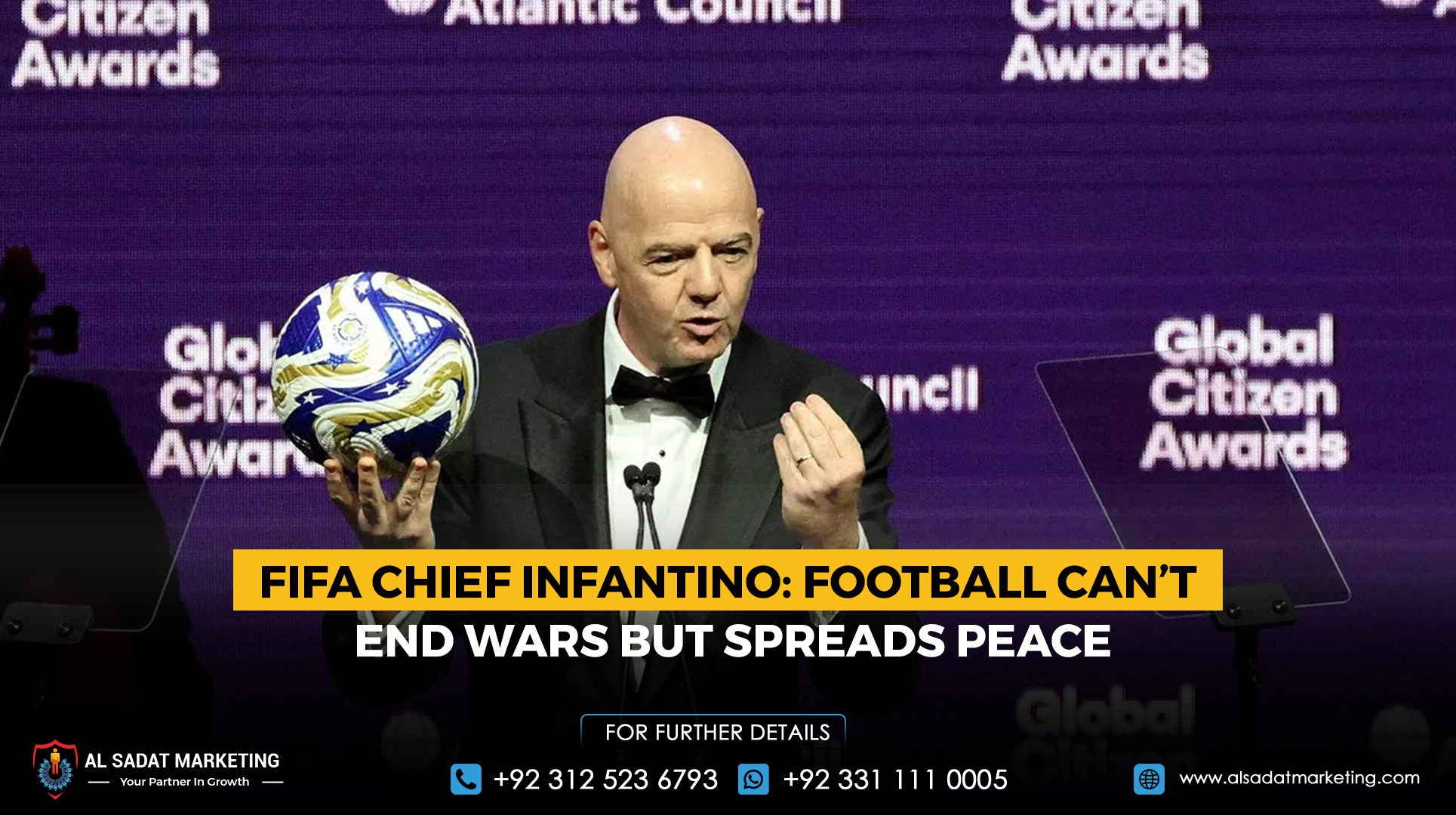 FIFA Chief Infantino: Football Can’t End Wars but Spreads Peace