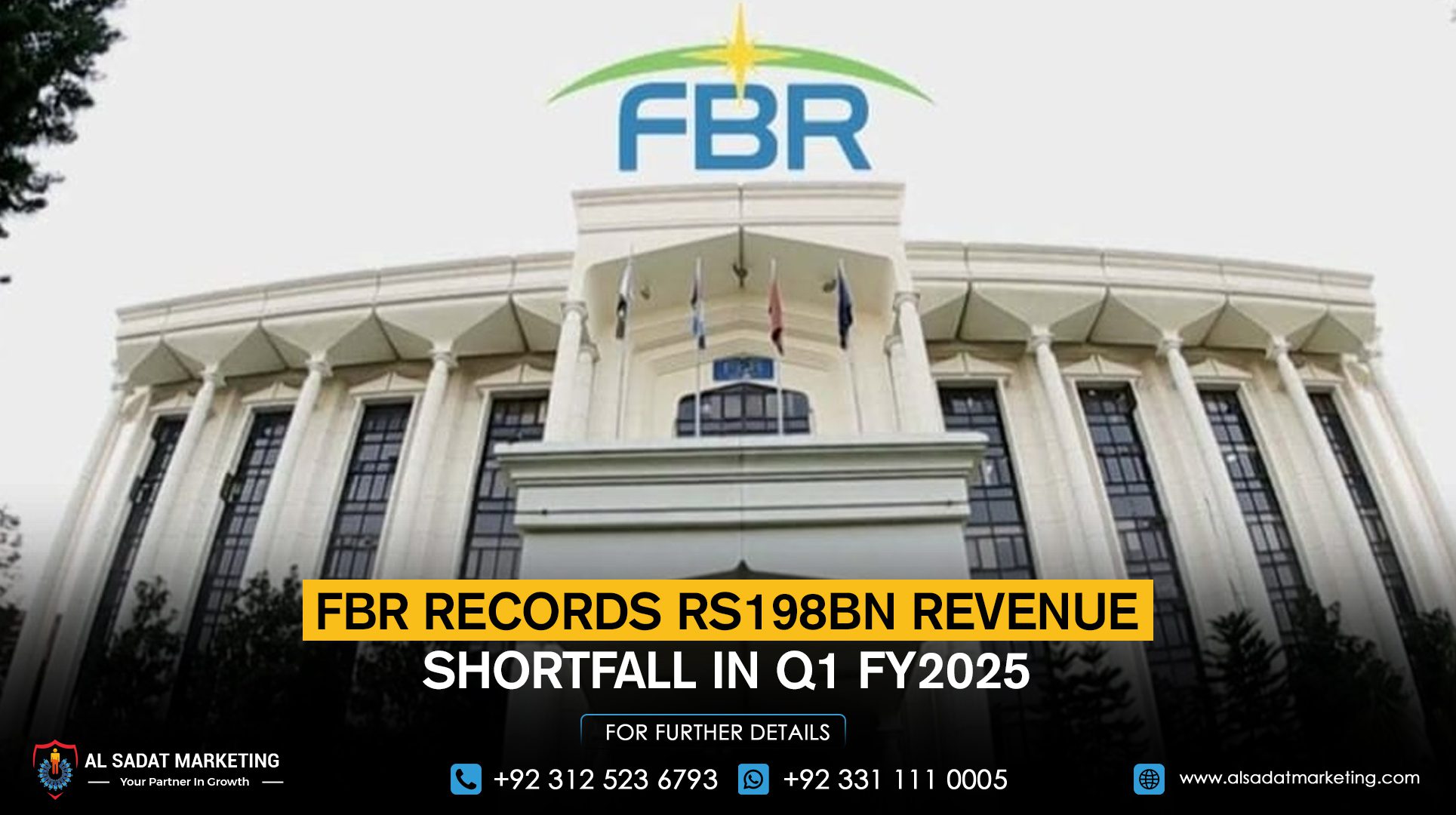 FBR records Rs198bn revenue shortfall in Q1 FY2025