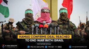Hamas confirms deal reached to end war with Israel