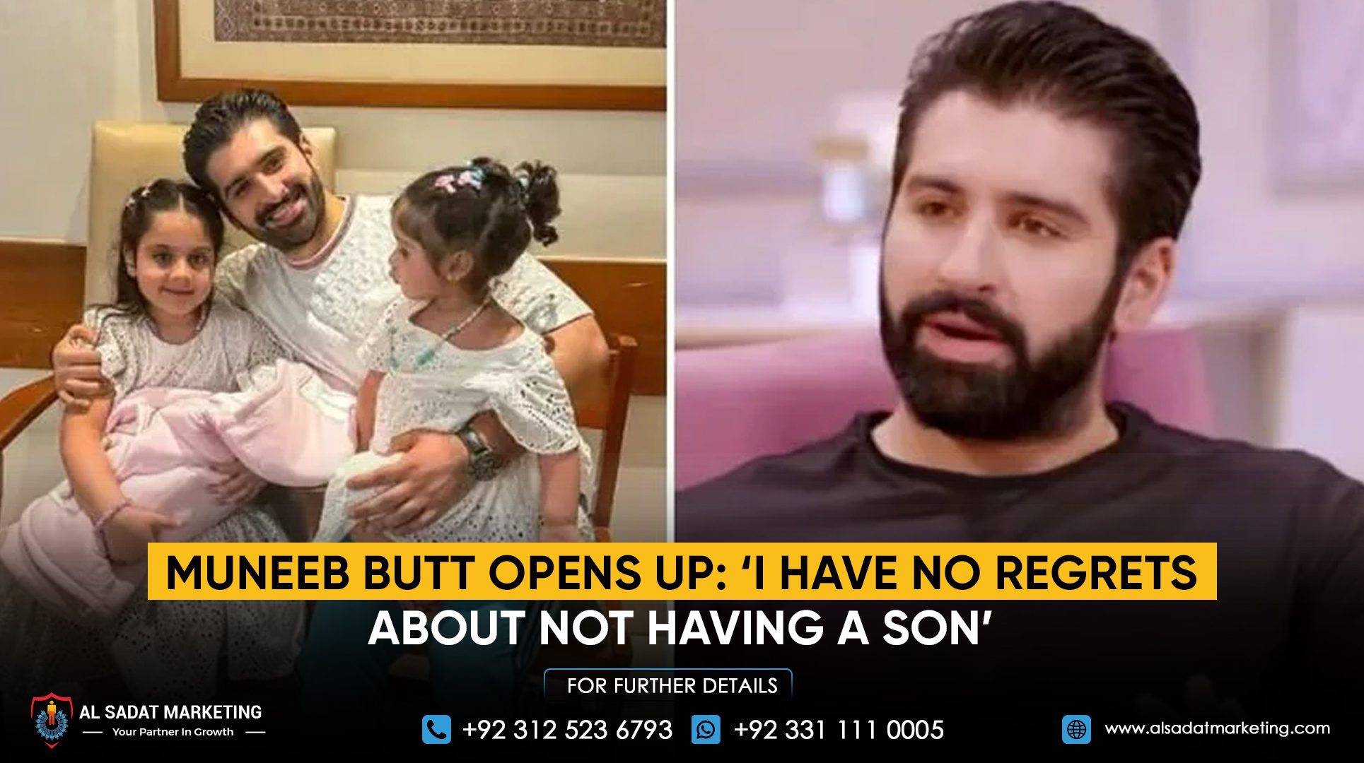 Muneeb Butt Opens Up: ‘I Have No Regrets About Not Having a Son’