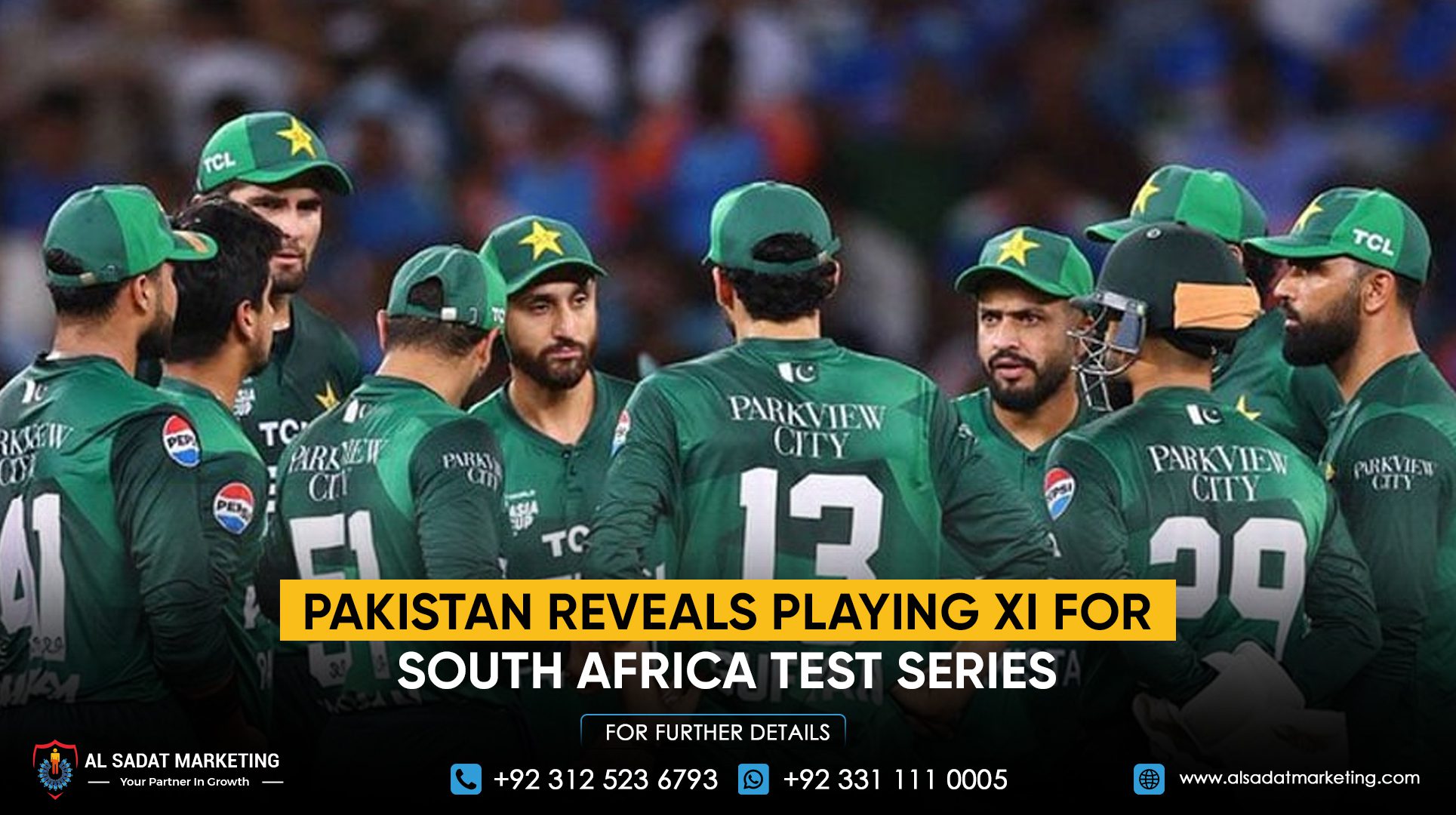 Pakistan reveals Playing XI for South Africa Test series