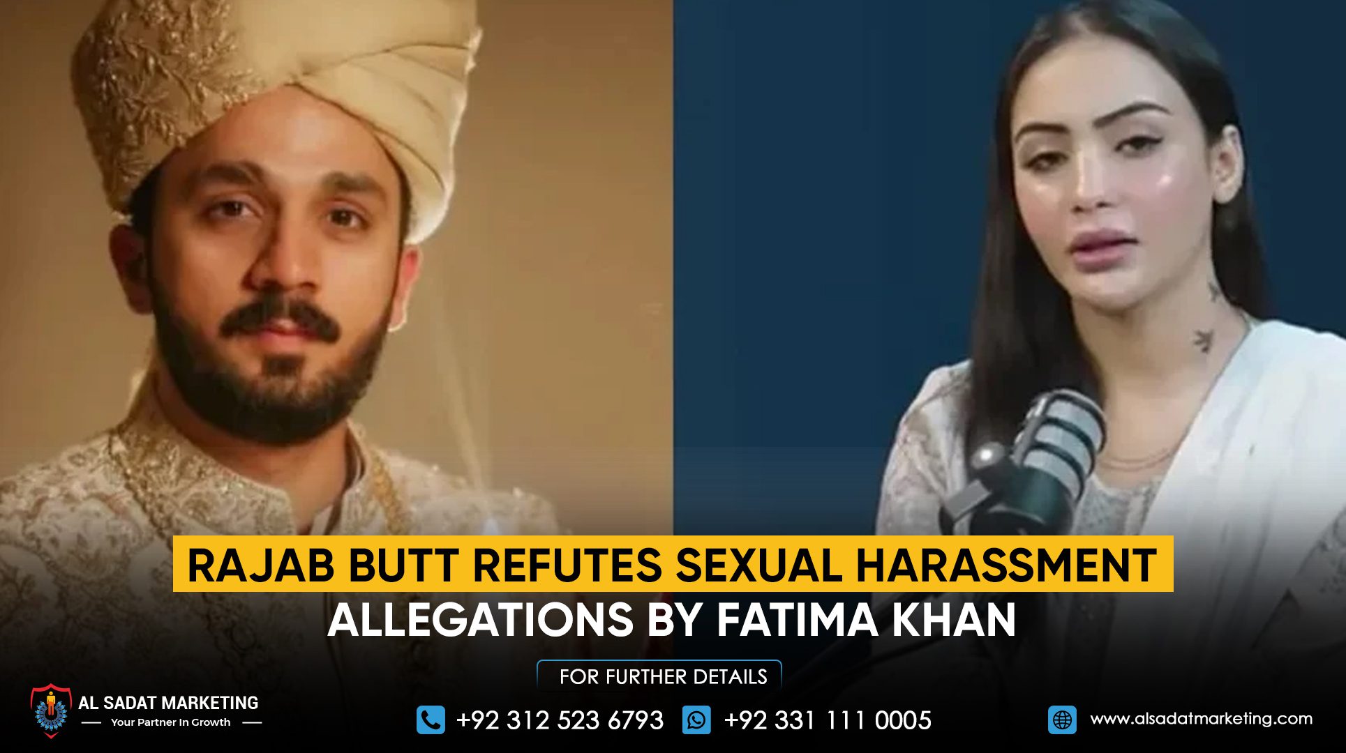 Rajab Butt refutes sexual harassment allegations by Fatima Khan