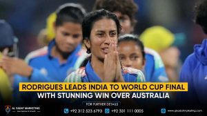 Rodrigues leads India to World Cup final with stunning win over Australia