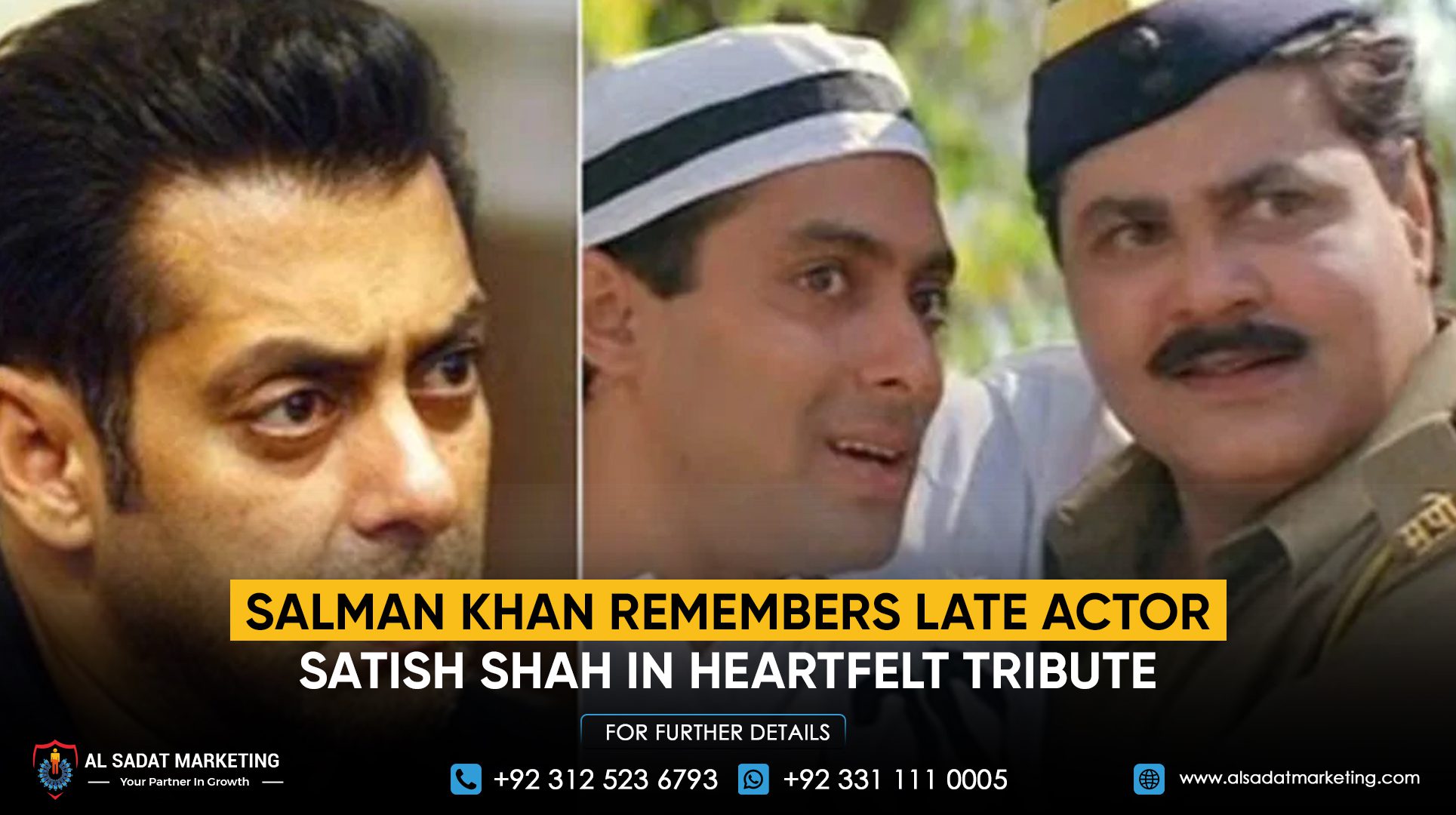 Salman Khan remembers late actor Satish Shah in heartfelt tribute