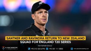 Santner and Ravindra Return to New Zealand Squad for England T20 Series