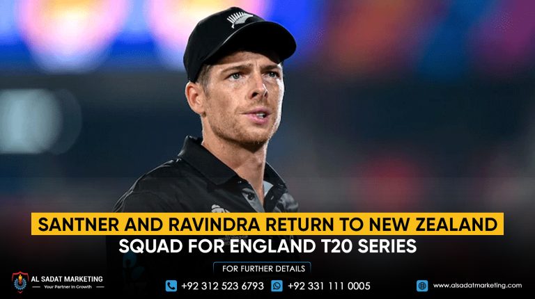 Santner and Ravindra Return to New Zealand Squad for England T20 Series