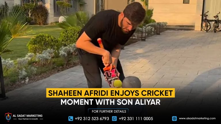 Shaheen Afridi Enjoys Cricket Moment with Son Aliyar