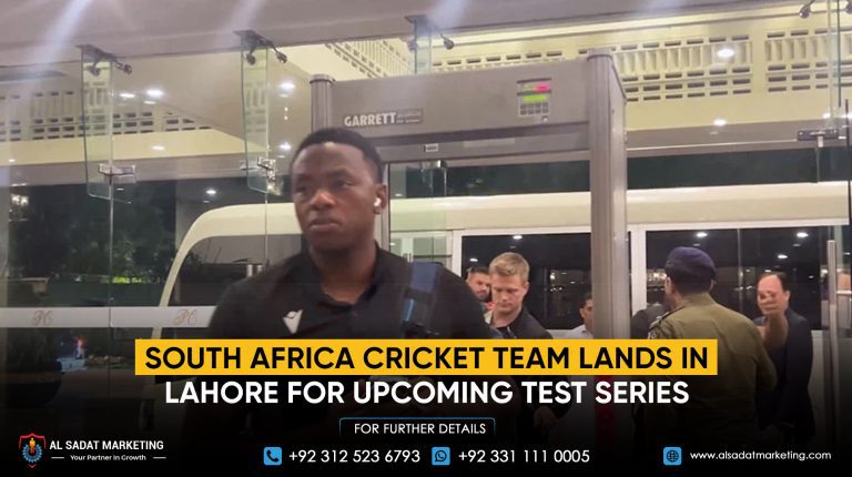 The South Africa cricket team lands in Lahore for the upcoming Test series