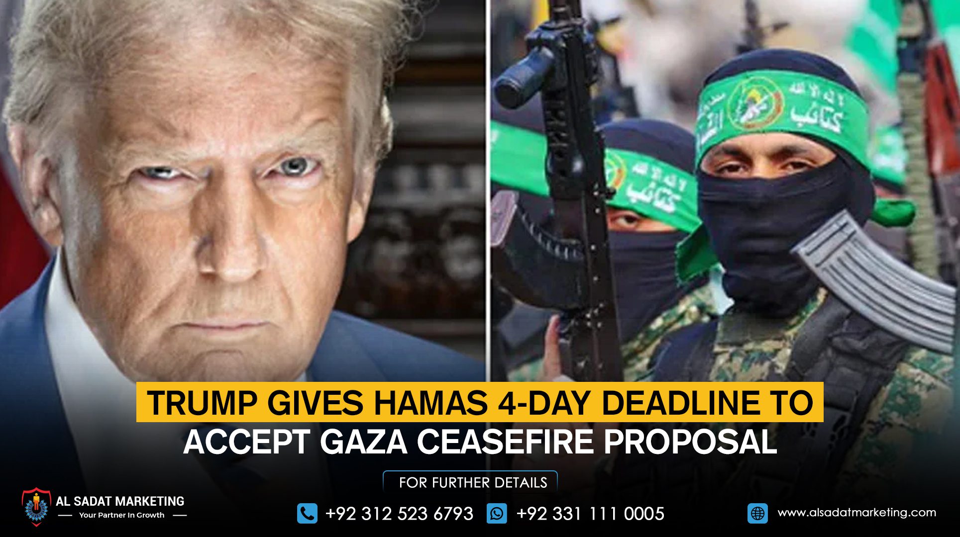 Trump gives Hamas 4-day deadline to accept Gaza ceasefire proposal