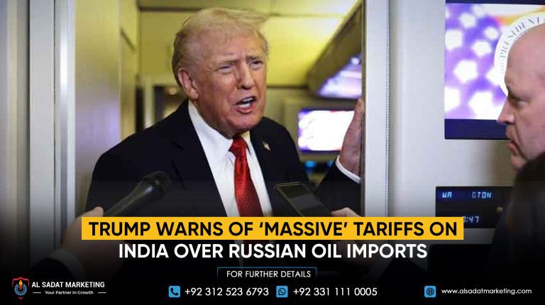 Trump Warns of ‘Massive’ Tariffs on India Over Russian Oil Imports
