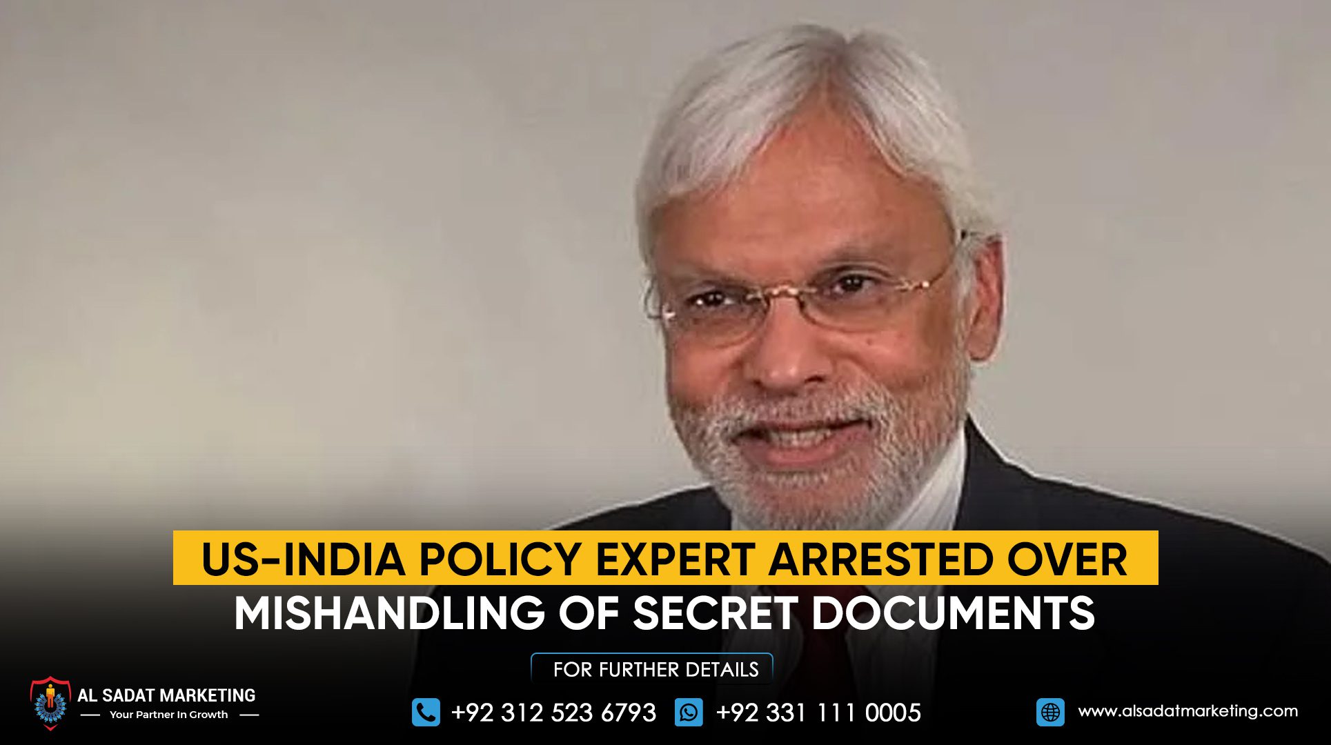 US-India Policy Expert Arrested Over Mishandling of Secret Documents