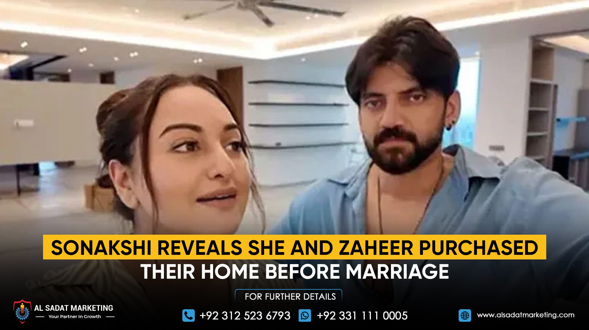 Sonakshi reveals that she and Zaheer purchased their home before marriage