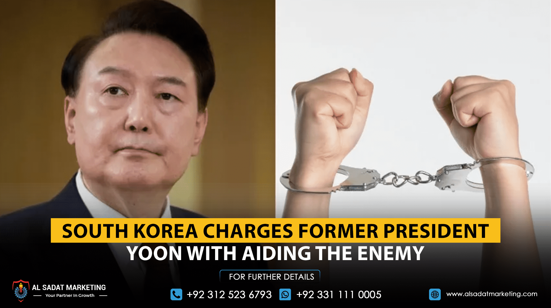 South Korea charges former President Yoon with aiding the enemy