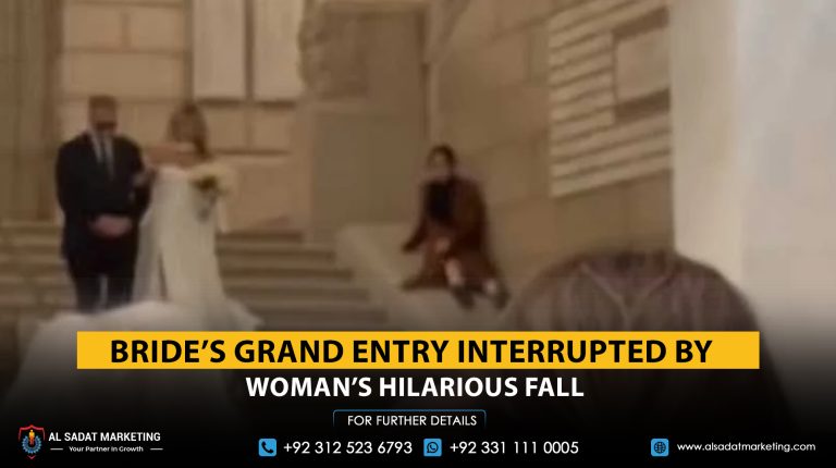 Bride’s grand entry is interrupted by a woman’s hilarious fall